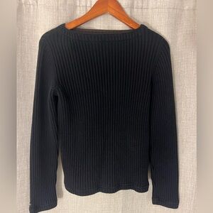 Vintage Classic Polo Sport Ralph Lauren Wool/cotton Ribbed Black Sweater SizeM/L